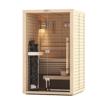 САУНА В СБОРЕ SAWO 1414LS-PS-G (1,4М Х 1,4М, ЕЛЬ, ПОЛНОСТЬЮ СТЕКЛЯННАЯ СТЕНА, ДИЗАЙН PIANO, ЛЕВАЯ) (рис.2)